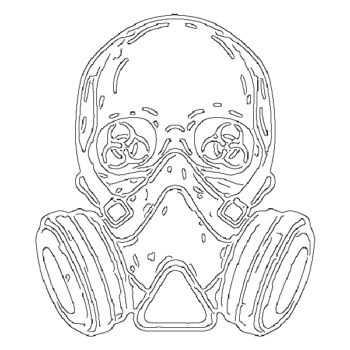 gas mask drawing step by step