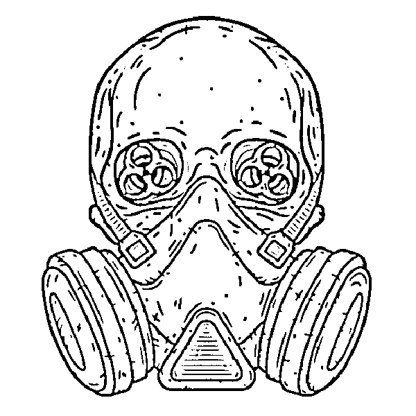 gas mask drawing basic