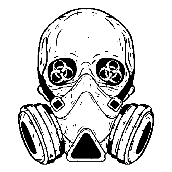 gas mask drawing basic