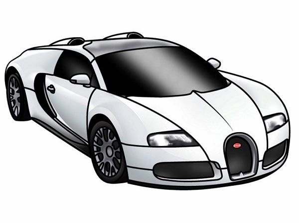 10 Easy Steps To Draw A Sports Car Drawing Effortlessly || Bugatti Chiron