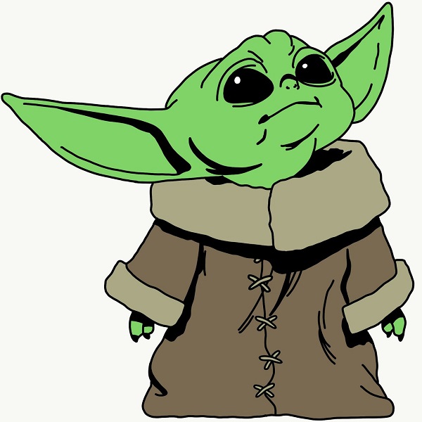 Learn To Draw A Baby Yoda Drawing In 6 Easy Steps.