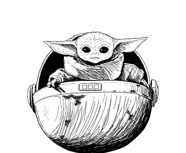 Learn To Draw A Baby Yoda Drawing In 6 Easy Steps