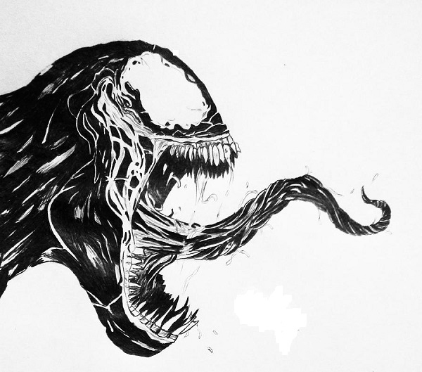 venom drawing
venom sketch